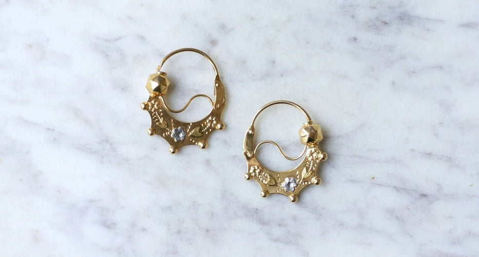 Boucles d'oreilles Boucles d'oreilles créoles Savoyarde Or jaune 58 Facettes