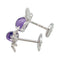 Boucles d'oreilles Boucles d'oreilles Chaumet, "Attrape-moi...si tu m'aimes", or blanc, améthystes. 58 Facettes 31527