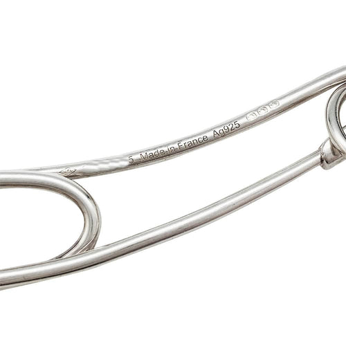 Collier Sautoir Hermès "Double Chaîne d'Ancre Punk" en argent. 58 Facettes 31017