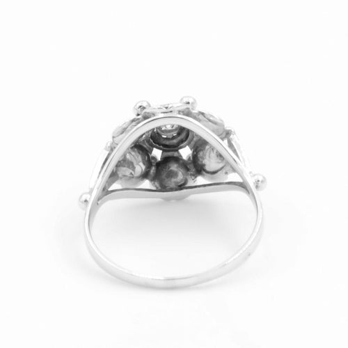Bague 55 Bague Fleur Or blanc Diamant 58 Facettes 1692955CN