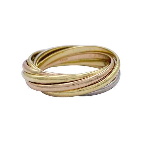 Bague 49 Bague Cartier, Semainier, trois ors. 58 Facettes 32523