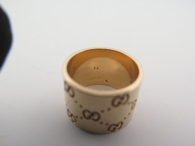 Bague 54 bague GUCCI icon or jaune 18k monogramme gg 58 Facettes 254506
