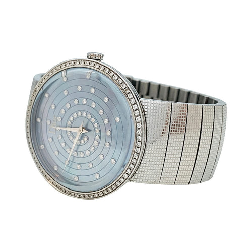 Montre Montre Dior, "La D de Dior", acier, nacre, diamants. 58 Facettes 30996
