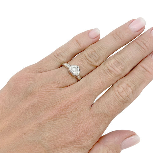 Bague 51 Bague Chopard "Happy Diamonds" en or blanc, diamant. 58 Facettes 31383