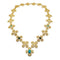 Collier Parure M. Gérard or jaune, pierres de couleur. 58 Facettes 33099