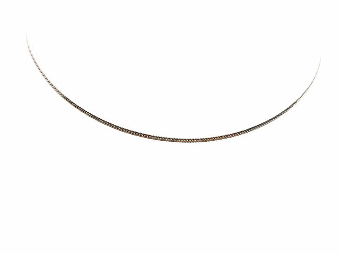 Collier Collier Maille gourmette Or blanc 58 Facettes 1152875CD