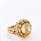 Bague Bague dôme motifs floraux en or jaune et diamant 58 Facettes 5619