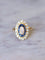 Bague style Art Deco saphirs & diamants 58 Facettes