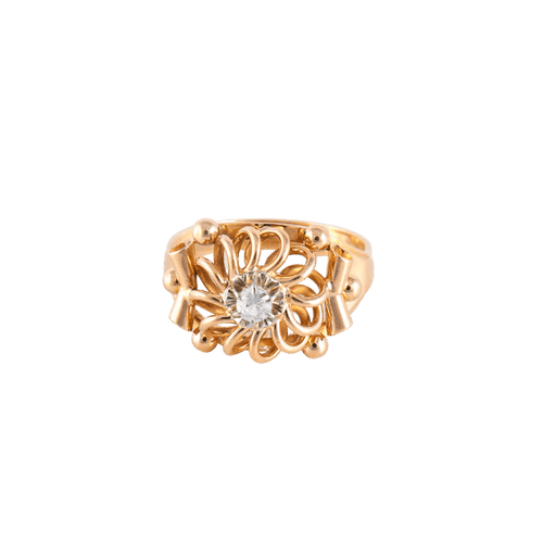 Bague Bague Rosace Pierre blanche 58 Facettes