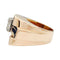 Bague 49 Bague Tank or rose, platine, saphirs, diamants. 58 Facettes 32016
