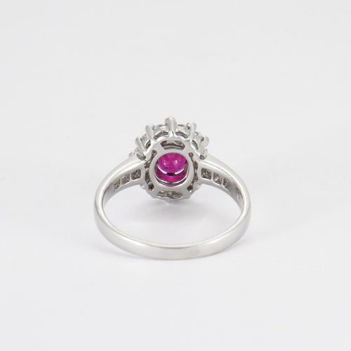 Bague 54 Bague Marguerite Rubis et Diamants 58 Facettes