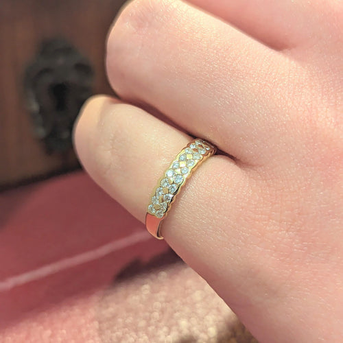 Bague Alliance en Or jaune & Diamants 58 Facettes 25928