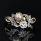 Bague 54 Bague toi et moi ancienne perle et diamants 58 Facettes 22-273