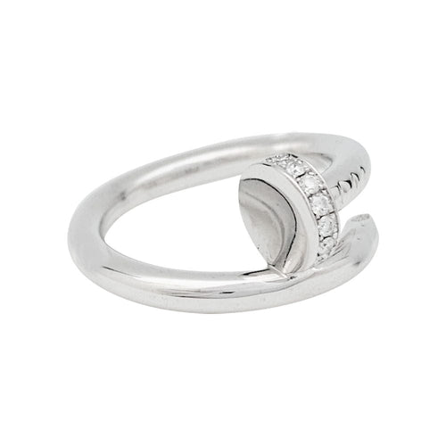 Bague 49 Bague Cartier "Juste un Clou" en or blanc et diamants. 58 Facettes 30877