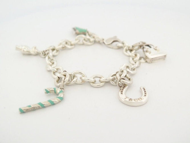 Bracelet bracelet TIFFANY & CO chaine a breloques charms 19 argent 58 Facettes 254453
