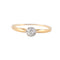 Bague 51.5 Solitaire or jaune, platine et diamant 58 Facettes P3L10
