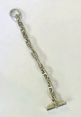 Bracelet Bracelet Hèrmes, maille chaine d'ancre en argent 58 Facettes