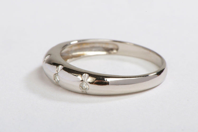 Bague 54 Bague Or blanc Diamant 58 Facettes 04923CD