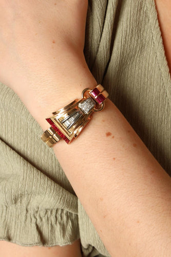 Bracelet Bracelet Tank Or rose Diamant 58 Facettes 1649334CN