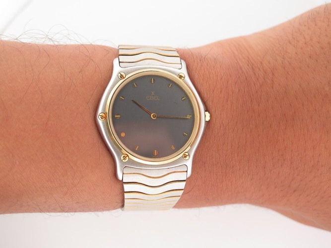 Montre montre EBEL wave 181903 34mm quartz or jaune 18k et acier 58 Facettes 253481