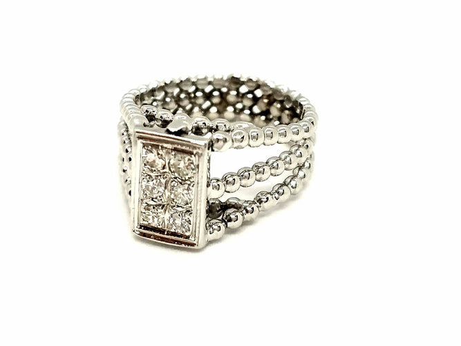 Bague 50 Bague Or blanc Diamant 58 Facettes 790201CD