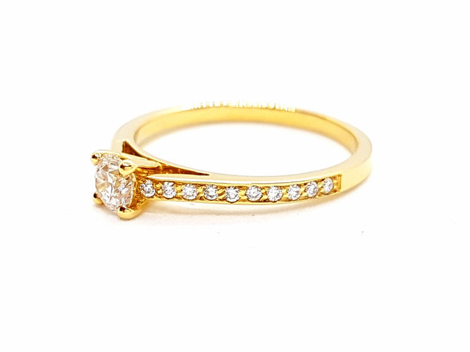 Bague 53 Bague Solitaire Or jaune Diamant 58 Facettes 578712RV