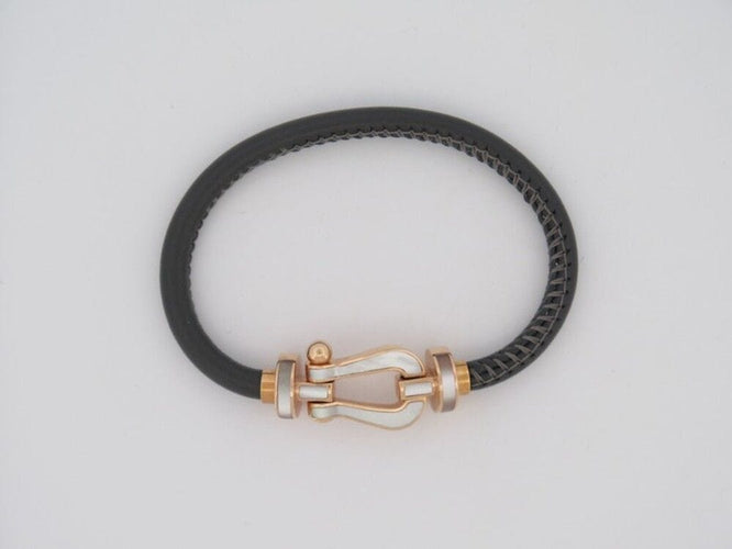 Bracelet bracelet FRED force 10 gm manille nacre & en or jaune 18k 58 Facettes 256724