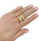 Bague 55 Bague godron or jaune, diamants. 58 Facettes 32102