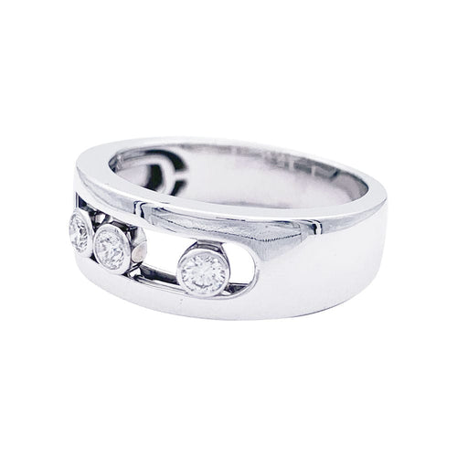 Bague 57 Bague Messika, "Move Joaillerie PM", or blanc, diamants. 58 Facettes 33362