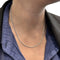 Collier Chaine or blanc maille serpent. 58 Facettes 30285