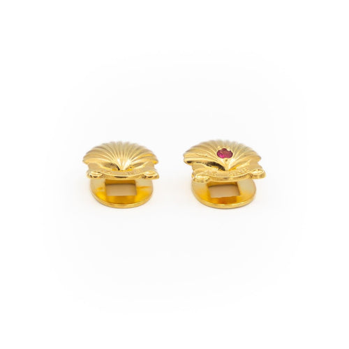 Boutons de manchette Cartier Boutons de manchette Shell Vermeil 58 Facettes 1639179CN