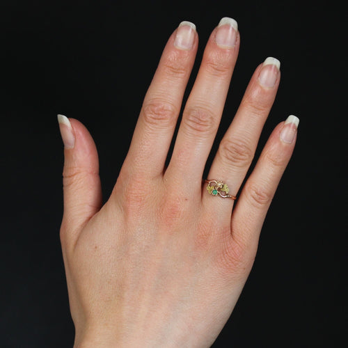 Bague 51 Bague ancienne perle fine émeraude 58 Facettes 18-018B