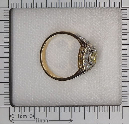 Bague 55 Bague de fiançailles, diamant, or 58 Facettes 23081-0049