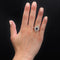 Bague 61 Bague saphirs de synthèse blancs et bleu losangique 58 Facettes 23-193