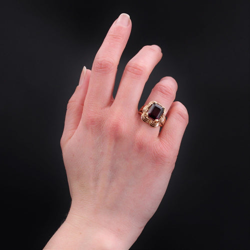 Bague 58 Bague grenat rhodolite et or vintage 58 Facettes 23-064