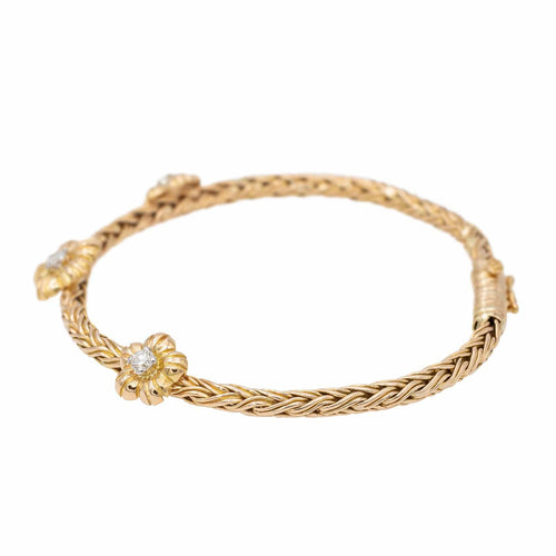 Bracelet Bracelet Fleur Or jaune Diamant 58 Facettes 2480166CN