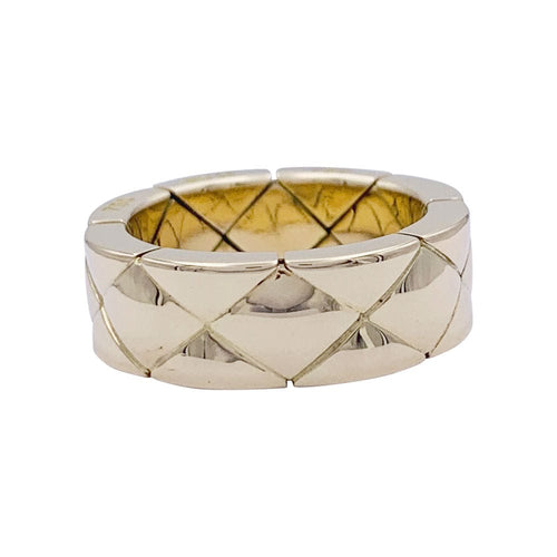 Bague 51 Bague Chanel, "Matelassé", or jaune. 58 Facettes 32576