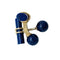 Boutons de manchette Boutons de manchette bâtonnets en or jaune et lapis lazuli. 58 Facettes 30750