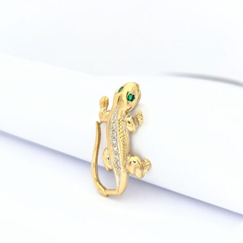 Pendentif Pendentif Animalier Or jaune Diamants Emeraudes 58 Facettes 28785