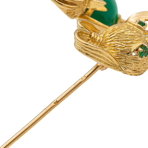 Broche Broche Oiseaux Or jaune Corail 58 Facettes 2737234CN