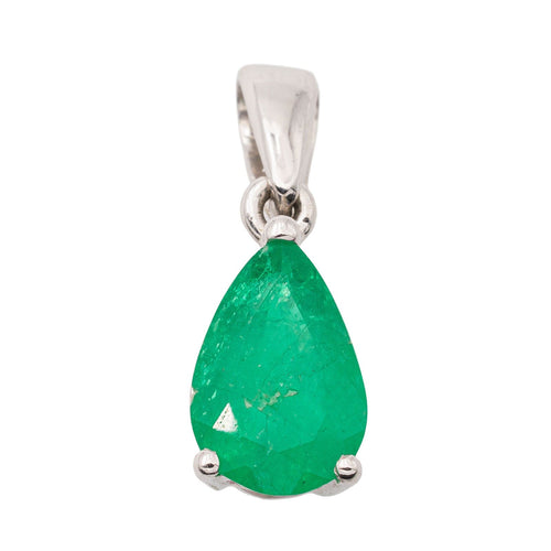 Pendentif Pendentif Or blanc Emeraude 58 Facettes 2594209CD