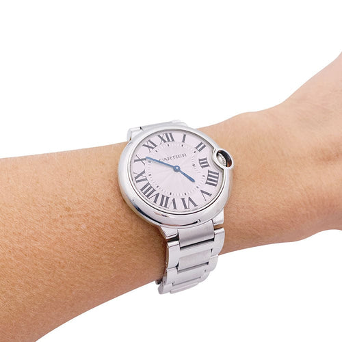 Montre Montre Cartier, "Ballon Bleu", en acier. 58 Facettes 33186