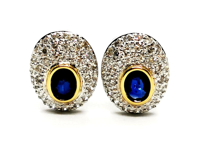 Boucles d'oreilles Boucles d'oreilles Or blanc Saphir 58 Facettes 1553011CN