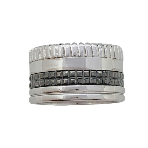 Bague 54 Bague Boucheron, "Quatre Black Edition", en or blanc. 58 Facettes 31251