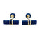 Boutons de manchette Boutons de manchette bâtonnets en or jaune et lapis lazuli. 58 Facettes 31046