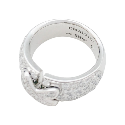 Bague 51 Bague Chaumet en or blanc modèle "Liens", diamants. 58 Facettes 31145