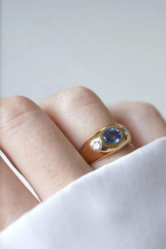 Bague Bague jonc saphir Ceylan diamants 58 Facettes