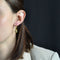 Boucles d'oreilles Boucles d'oreilles pendantes géométriques 2 ors et diamants 58 Facettes 19-187