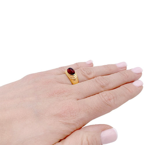 Bague 54 Bague Boucheron, "Jaïpur", or jaune, grenat. 58 Facettes 32643