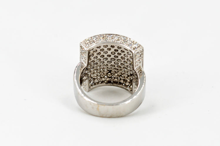 Bague 56 Bague Or blanc Diamant 58 Facettes 06118CD